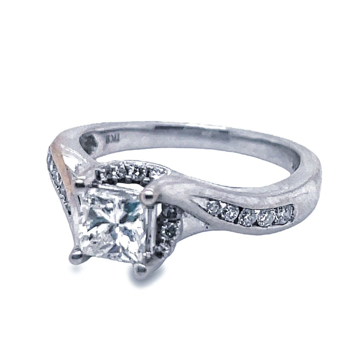 Center Piece Princess Cut Engagement Ring
