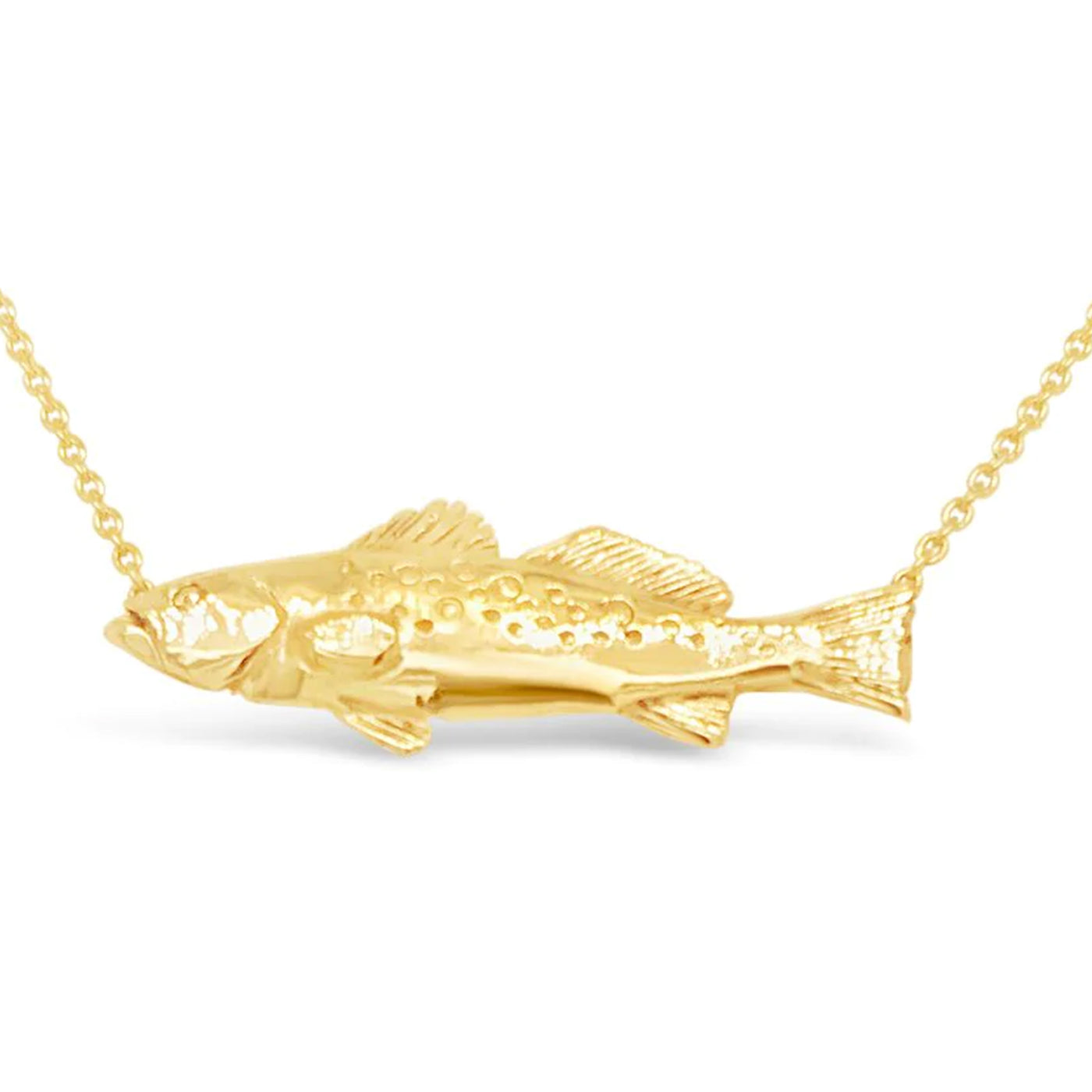14ky Gold Speckled Trout Necklace
