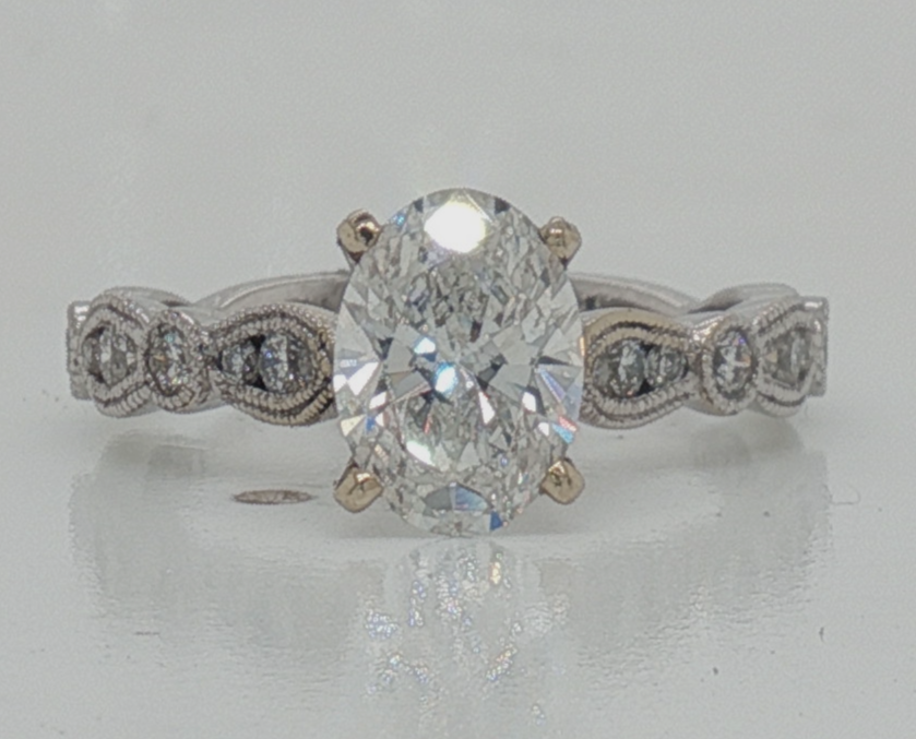 Engagement Diamond Ring - Oval 1.31ct Lab grown