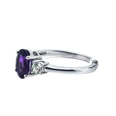 14KT Amethyst Ring D: 0.26 CT 1.10