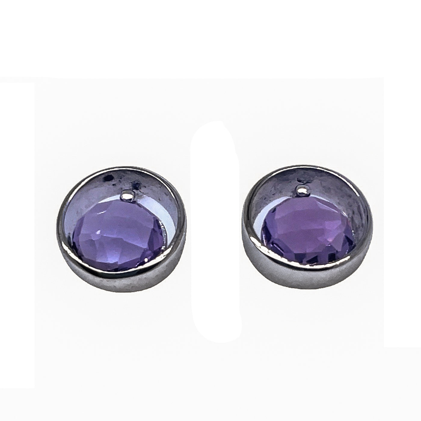 Silver Earrings Amethyst .427 ct