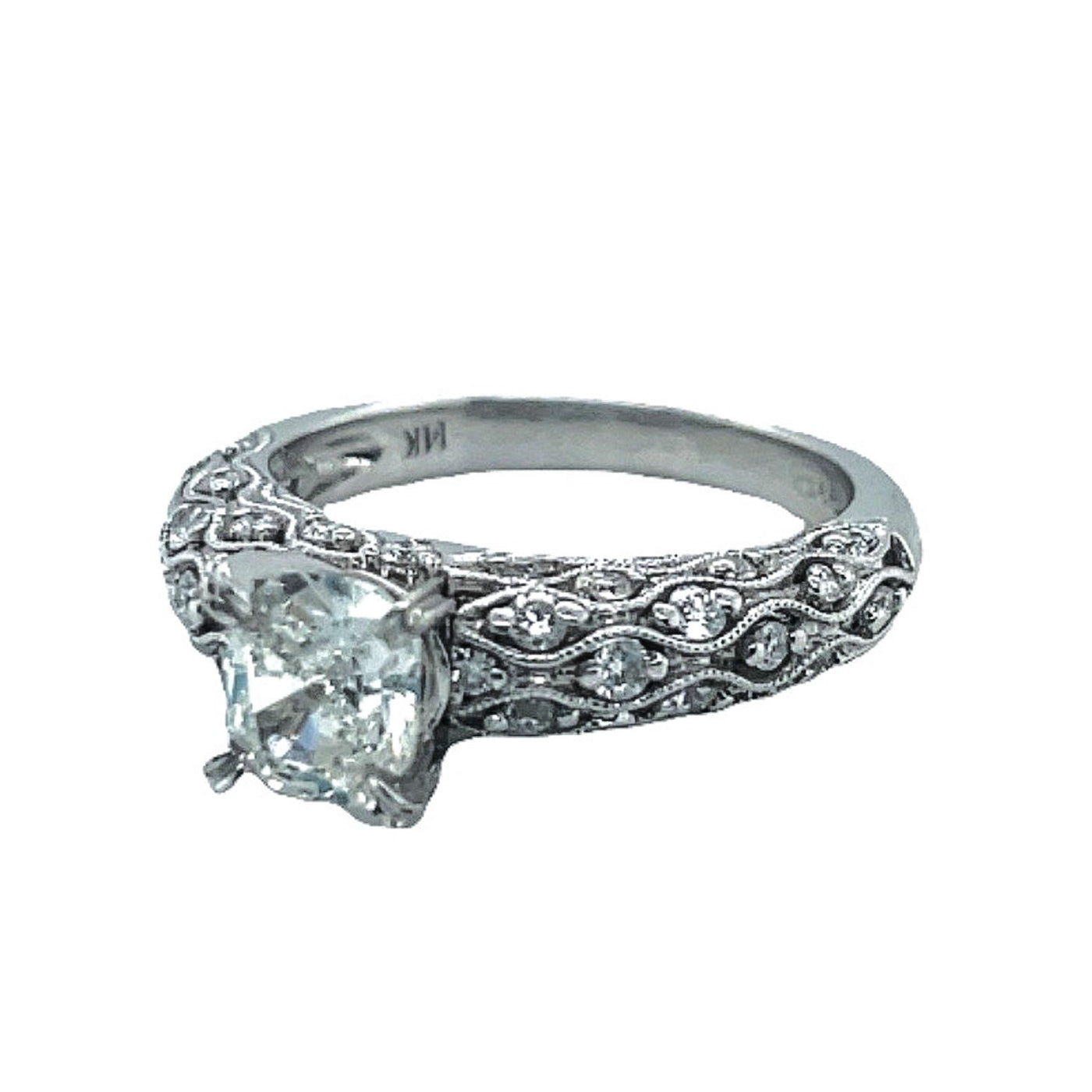 14K White Gold Diamond Ring