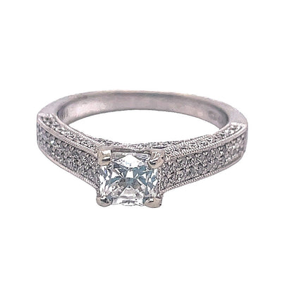 Square Semi Mountain Diamond Ring