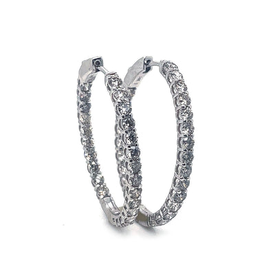 Earring Diamond Hoops