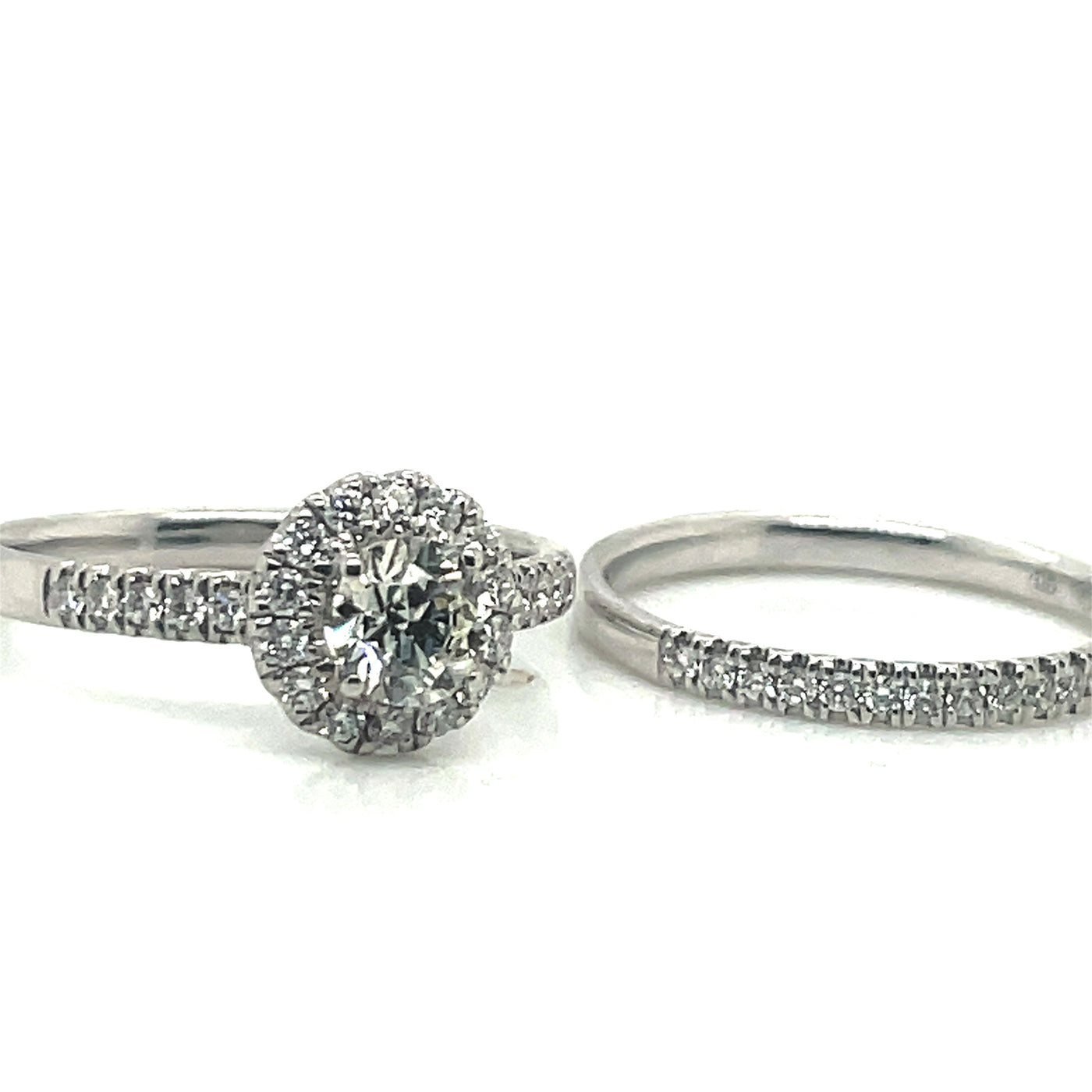 Modern Engagement Ring Set Diamonds
