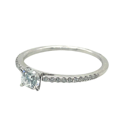 Minimalist Engagement Diamond Ring 14K