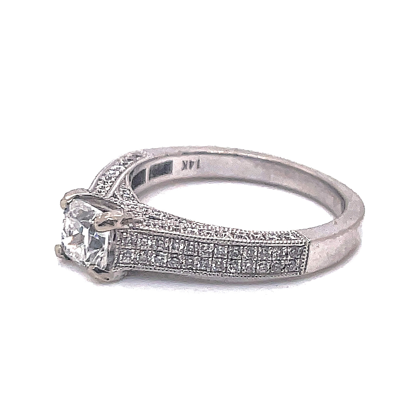 Square Semi Mountain Diamond Ring