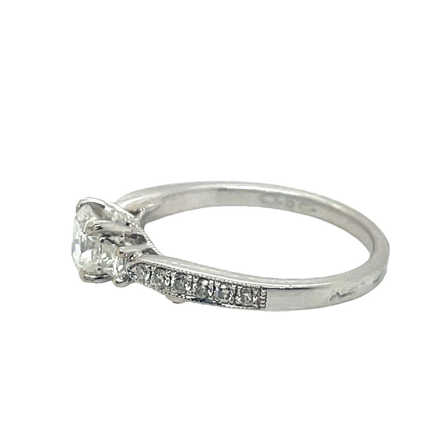 Ring Pave Shank Diamond Ring