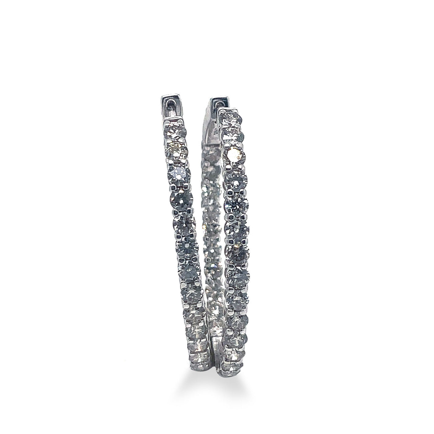 Earring Diamond Hoops