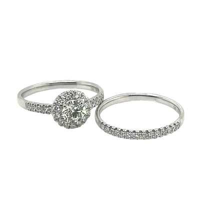 Modern Engagement Ring Set Diamonds