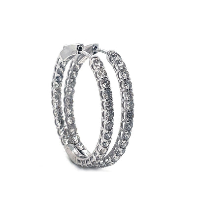 Earring Diamond Hoops