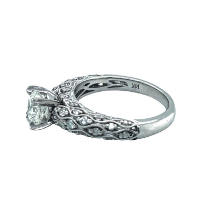 14K White Gold Diamond Ring