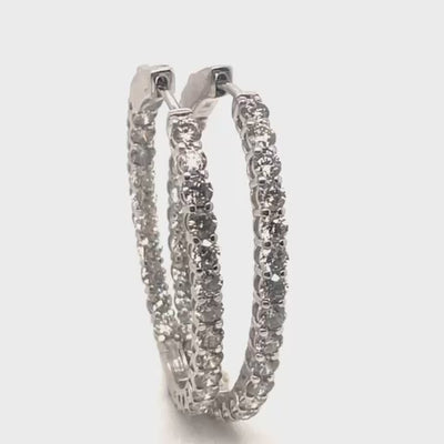 Earring Diamond Hoops