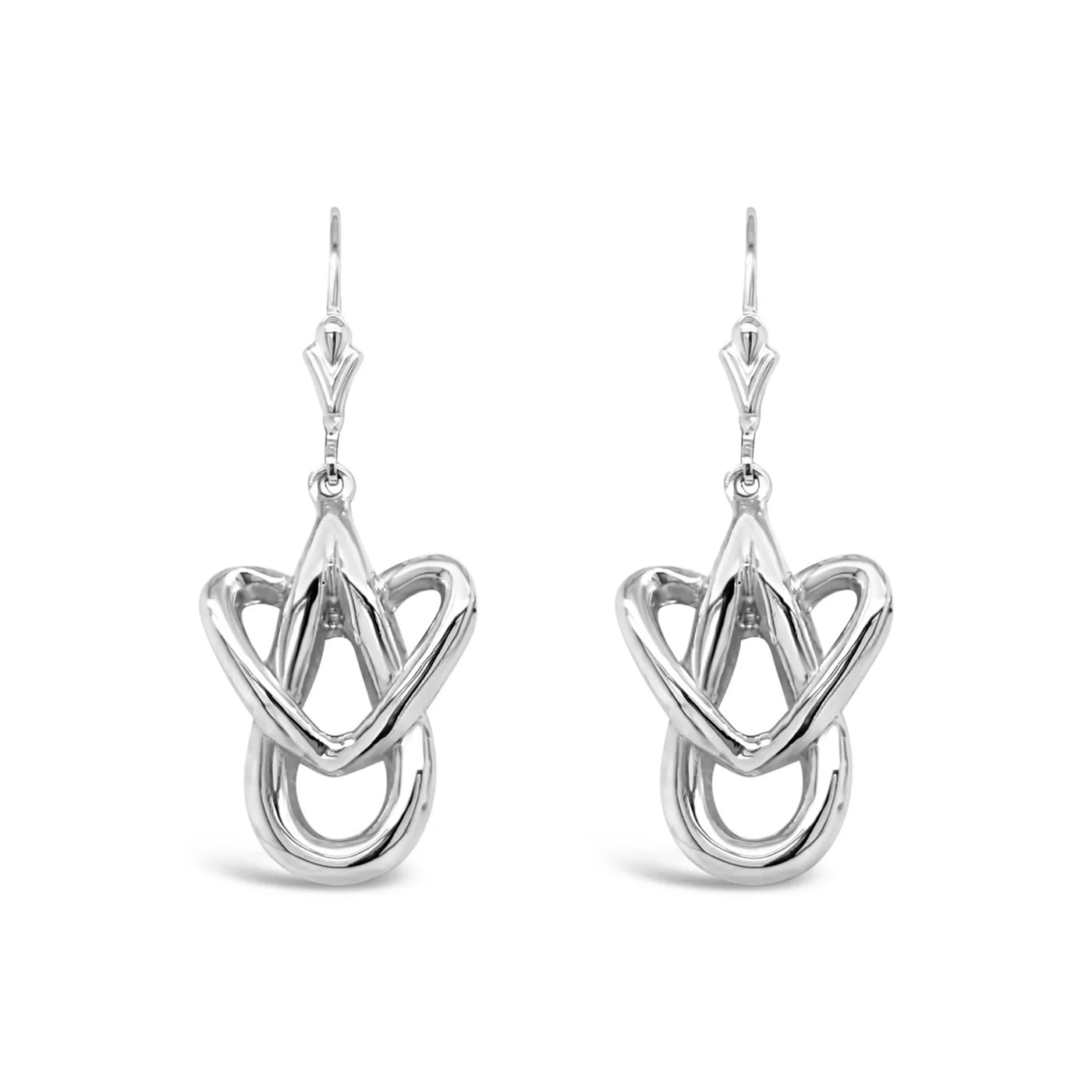 Sterling Silver Knot Dangle Earrings
