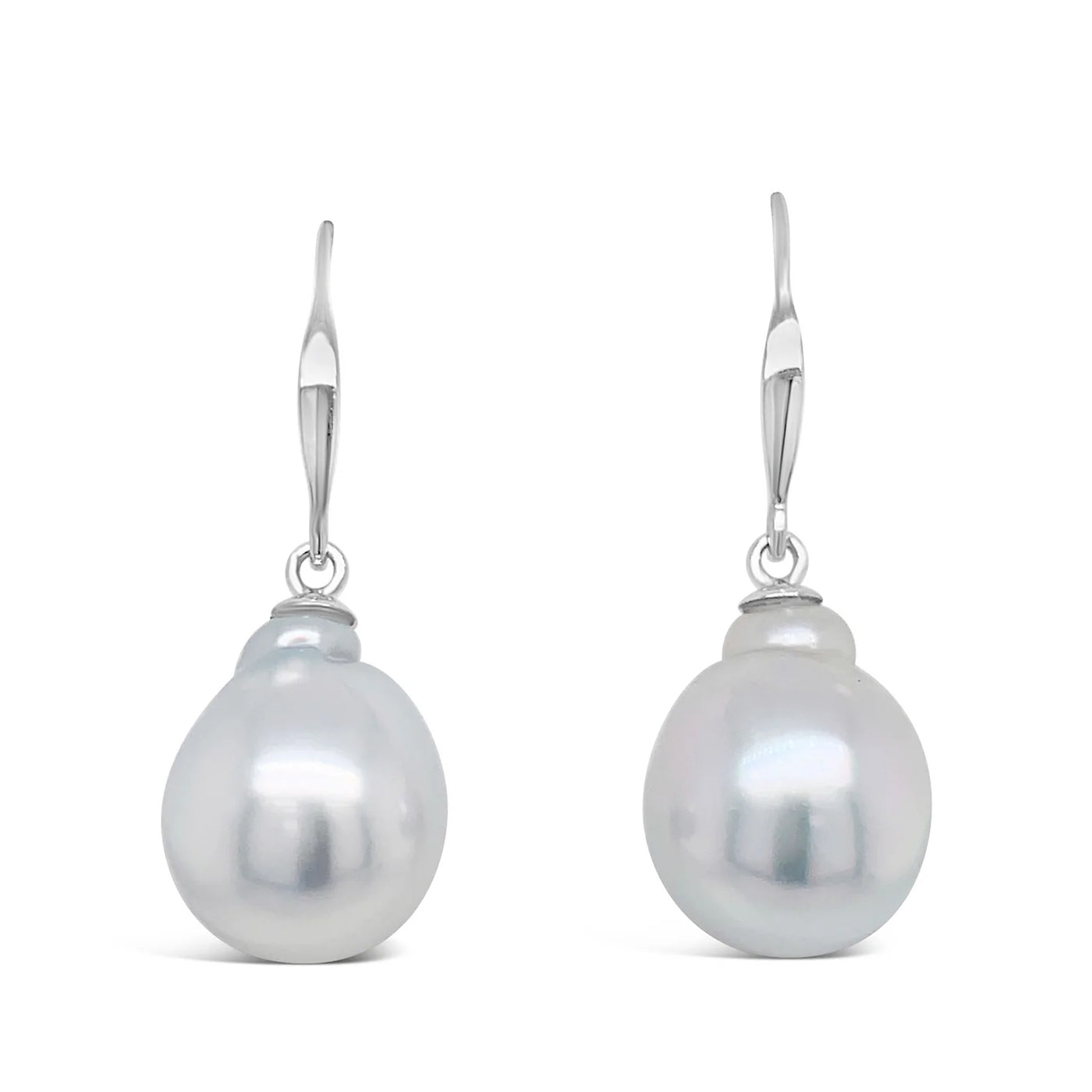 Matching South Sea White Pearl Dangle Earrings