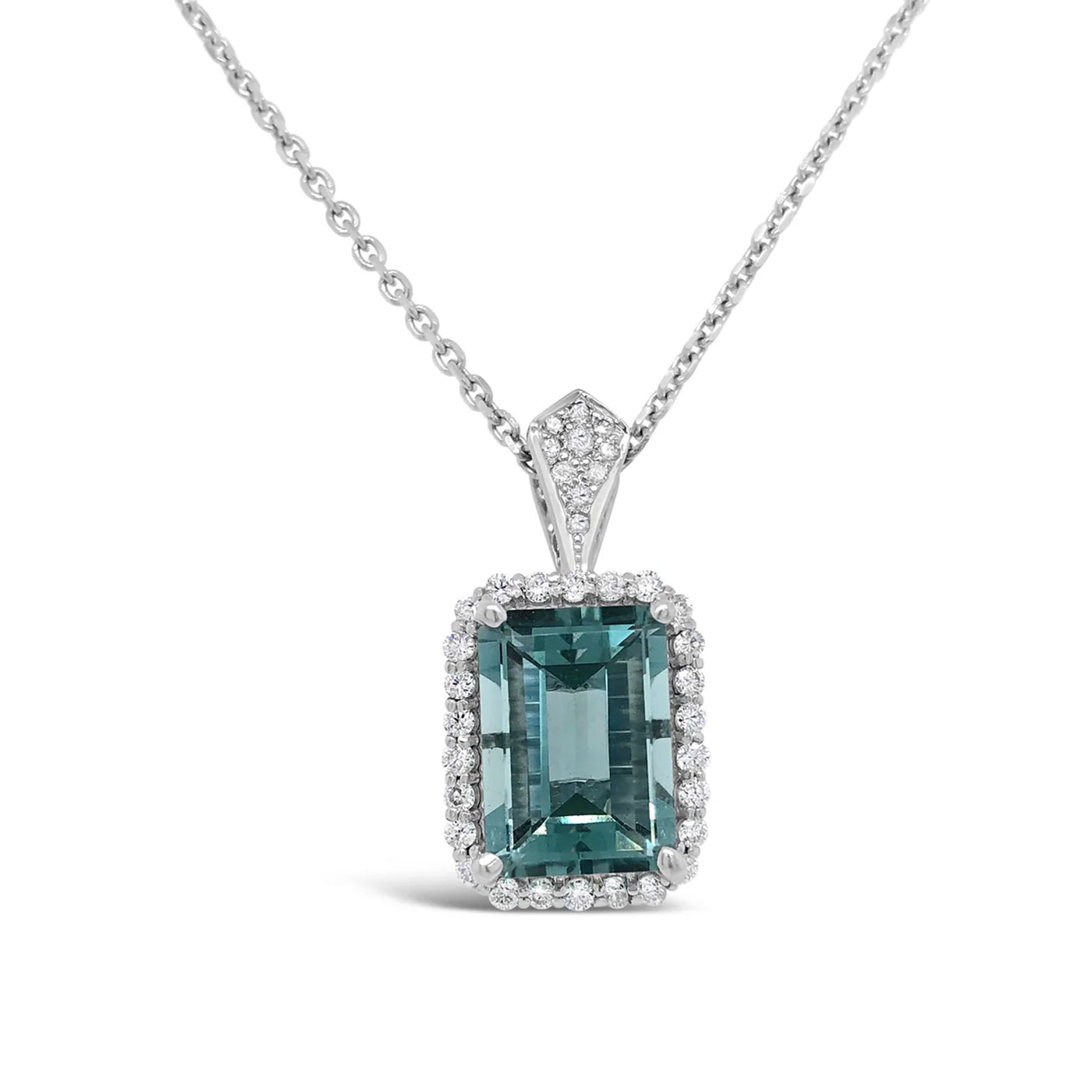 14kw Gold Green Quartz 18 Inch Necklace