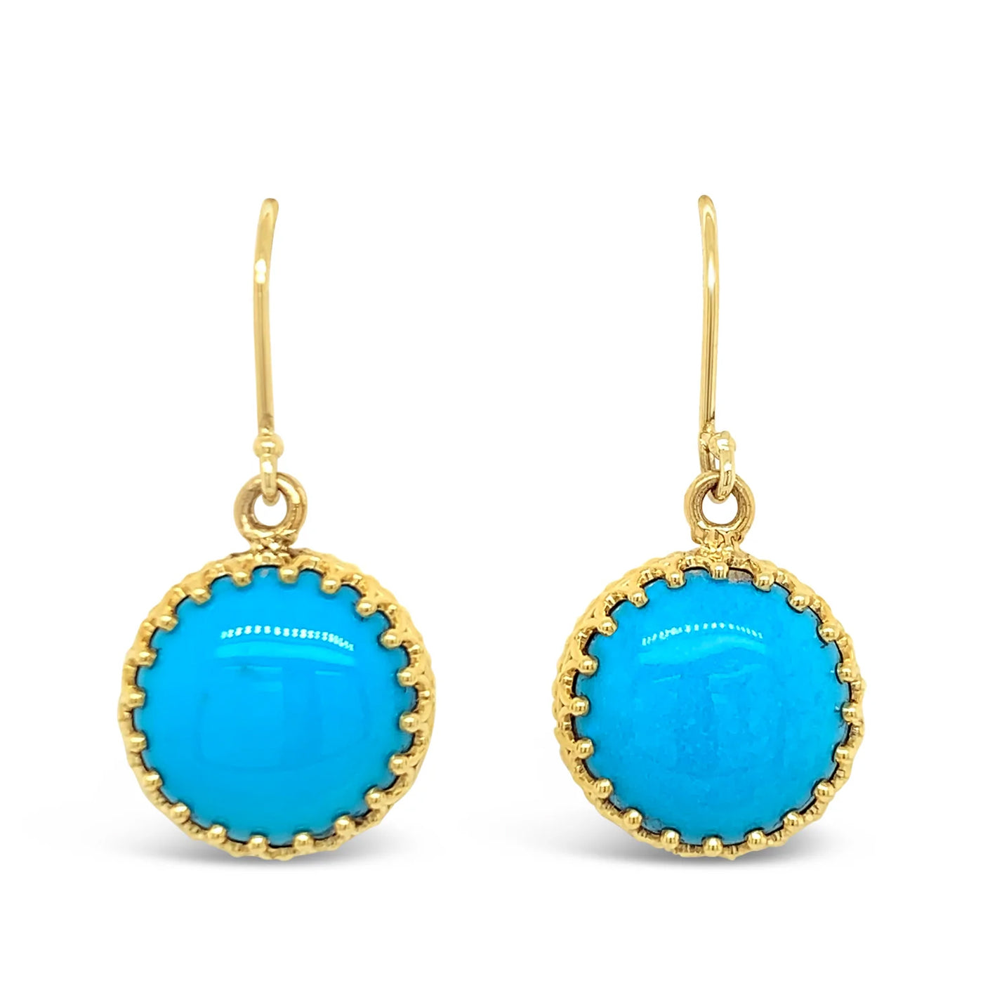 14ky Sleeping Beauty Dangle Earrings