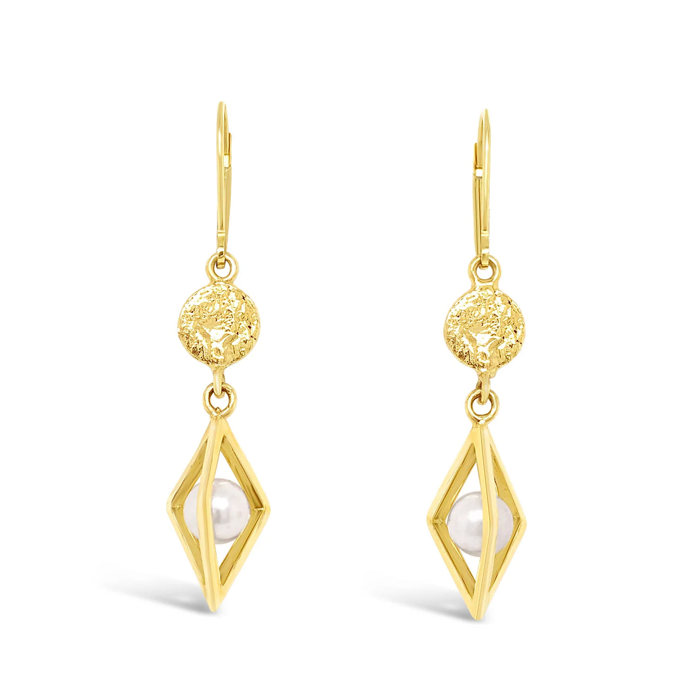 14ky Gold XSm Textured Disc Earrings