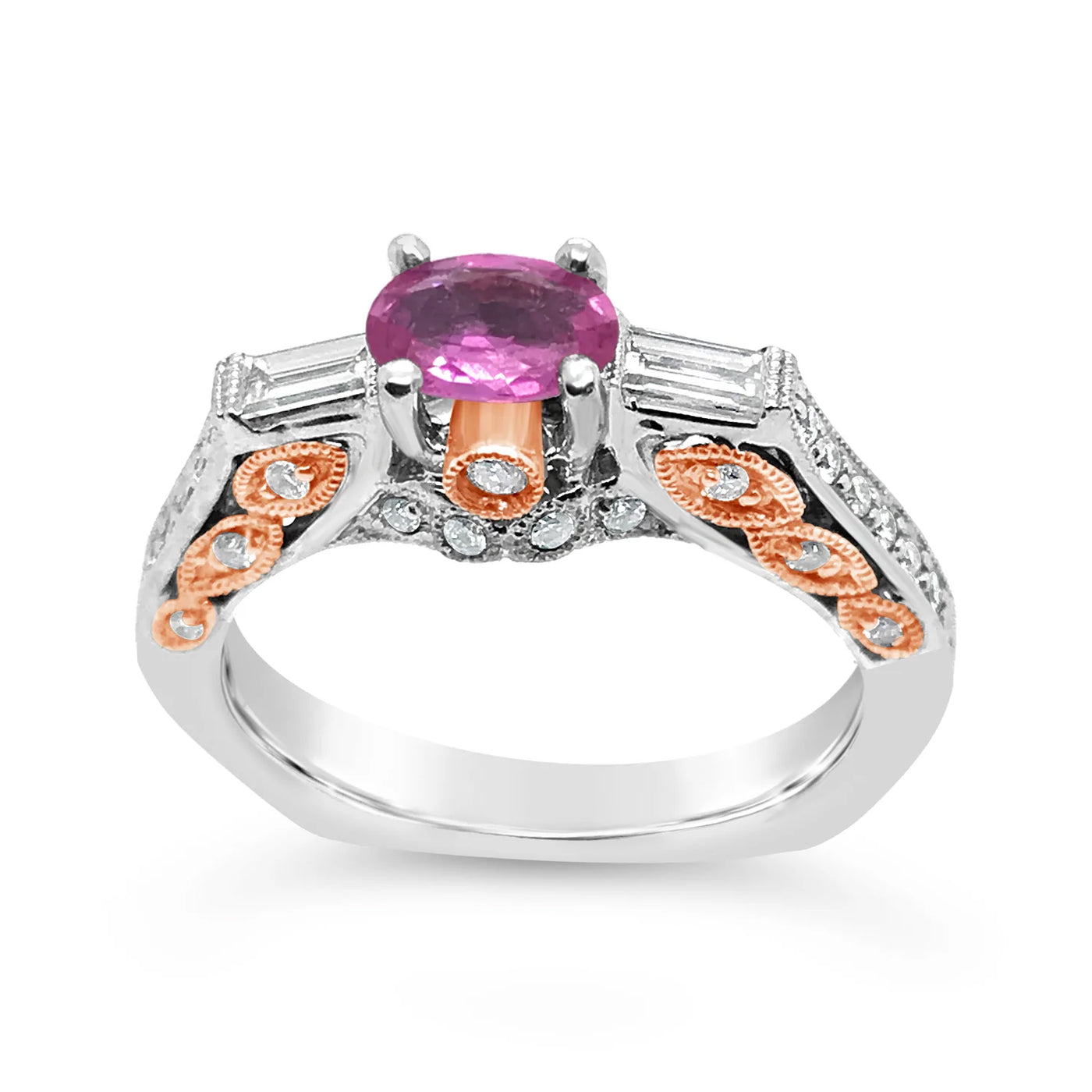14k Pink Sapphire Ring