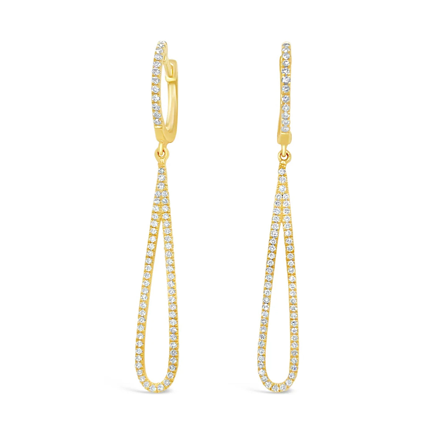 14ky Gold Diamond Hoop Earrings