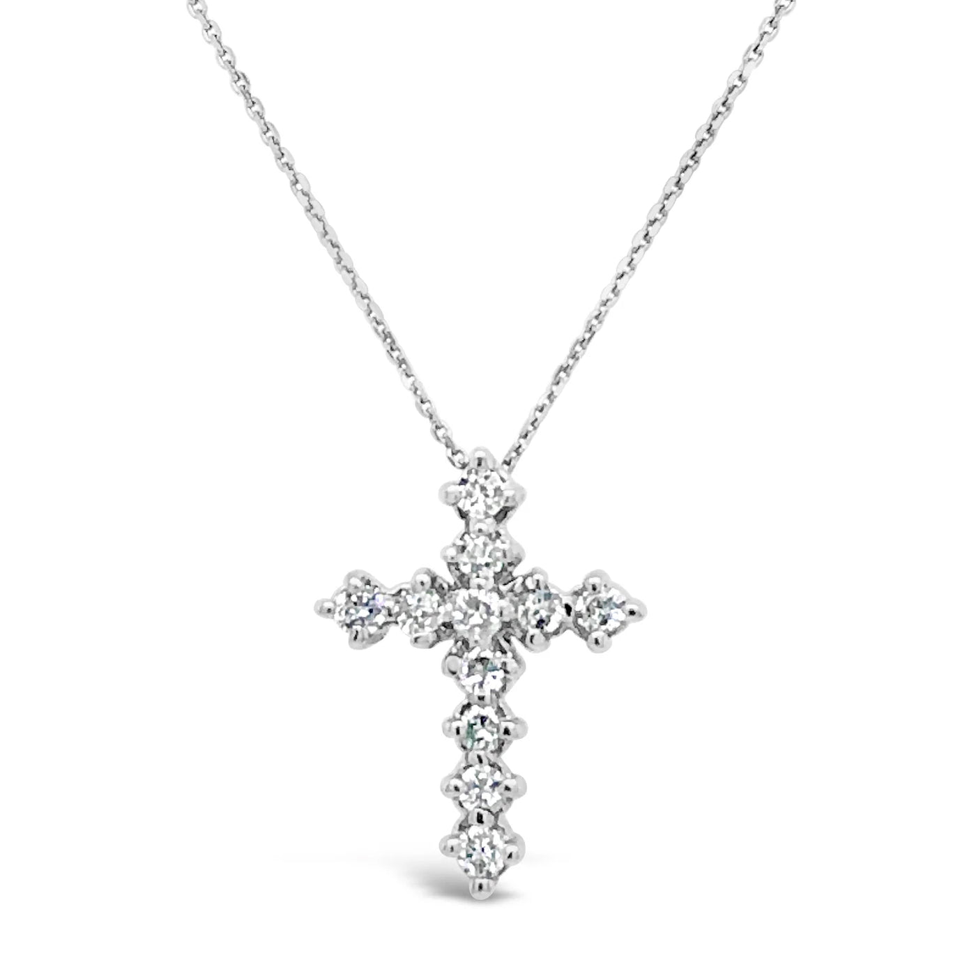 14kw Gold Diamond Cross Necklace