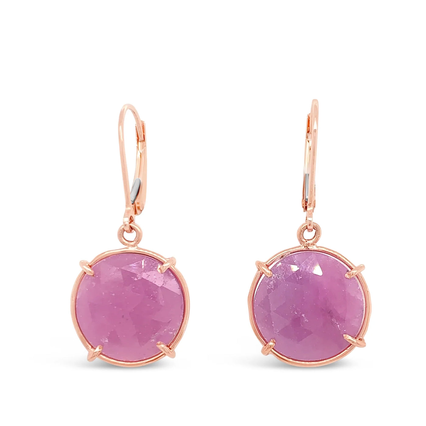 14kr Gold Ruby Slice Dangle Earrings