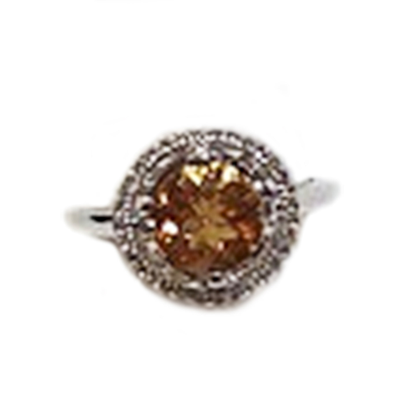 Sterling Silver Citrine and White Topaz Ring