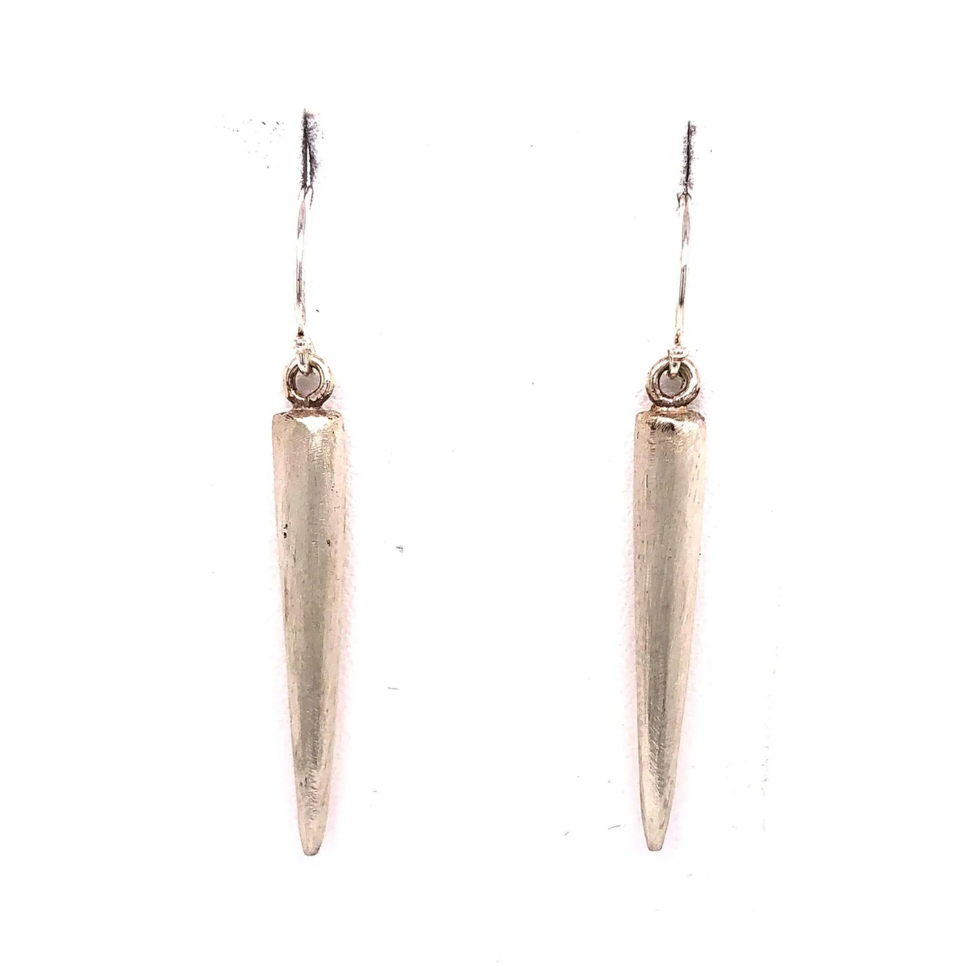 Satin Finish Spikes Dangle Earrings